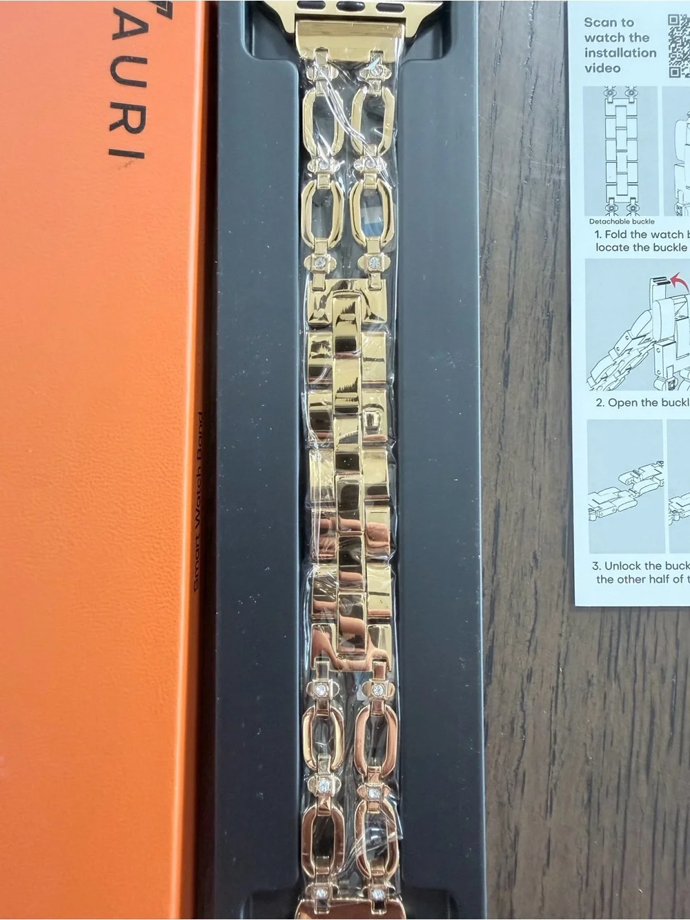 Apple watch gold band 44/45/46/49mm Gold-double